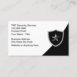 Cartes de visite des services de sécurité cool
