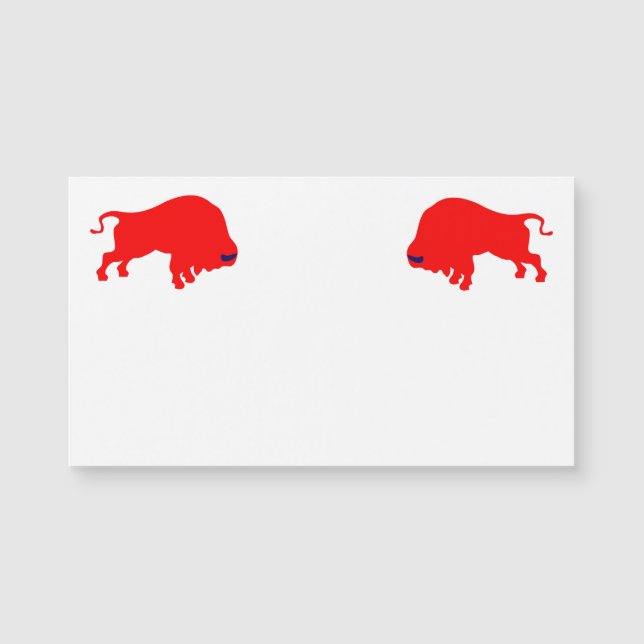 Cartes de visite des taureaux rouges (Devant)