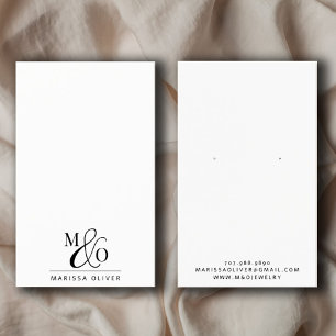 Cartes De Visite Design de bijoux Monogram chic