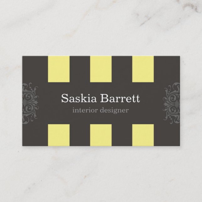 cartes de visite > design d'intérieur [jaune] (Devant)