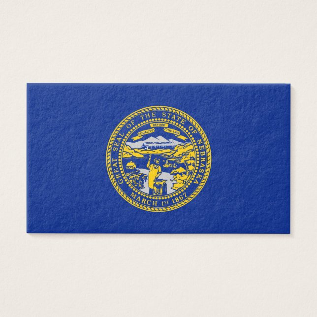 Cartes De Visite Design du drapeau de l'État du Nebraska (Devant)