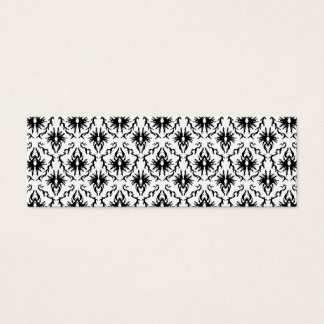 Cartes De Visite Design élégant Damask, noir et blanc.