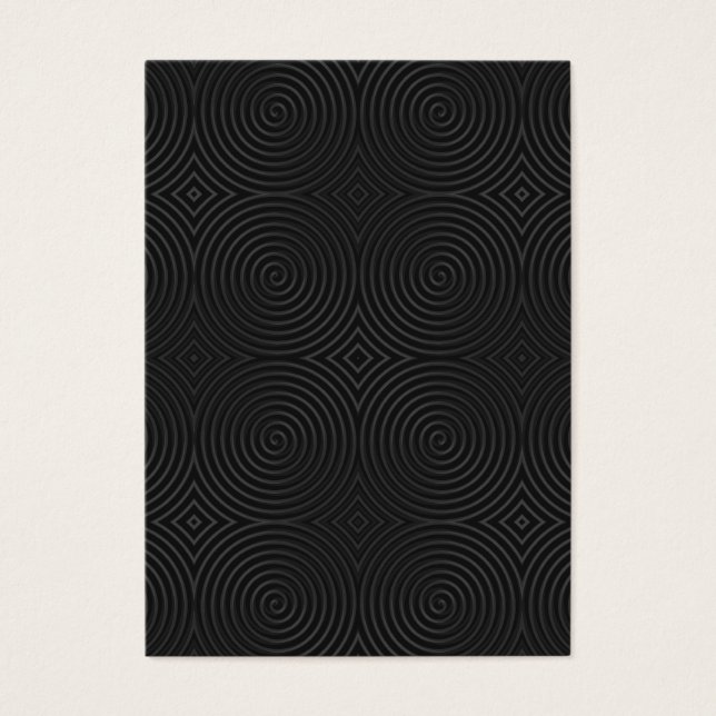 Cartes De Visite Design élégant, spirales noires. (Devant)