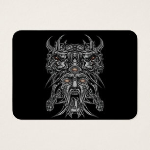 Cartes De Visite "Design esthétique du visage démon"