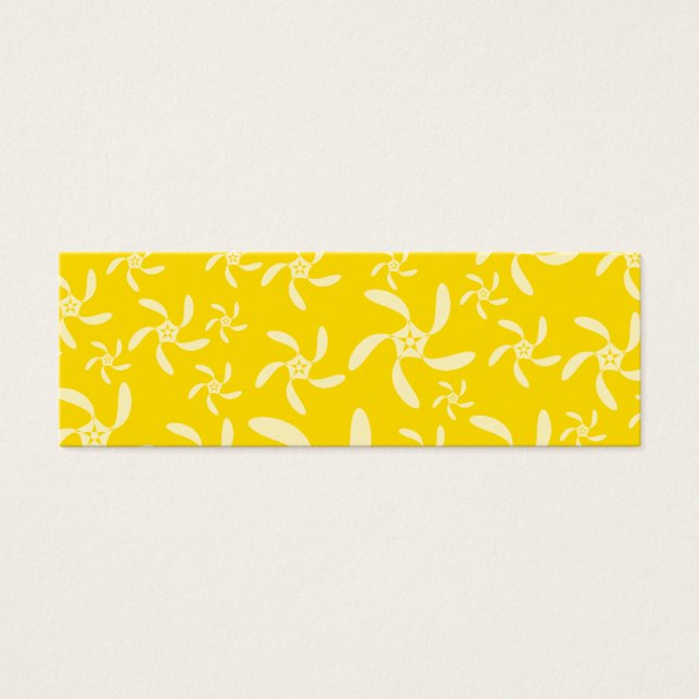Cartes De Visite Design Floral estival. Jaune ensoleillé. (Devant)