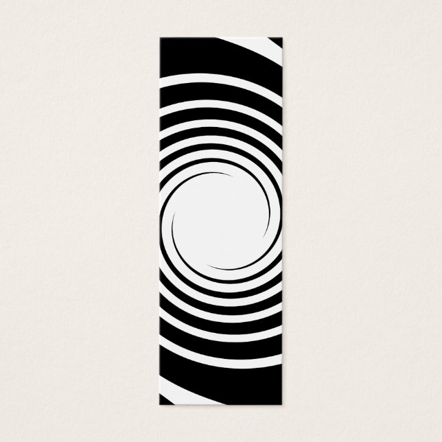 Cartes De Visite Design spiral noir et blanc. (Devant)