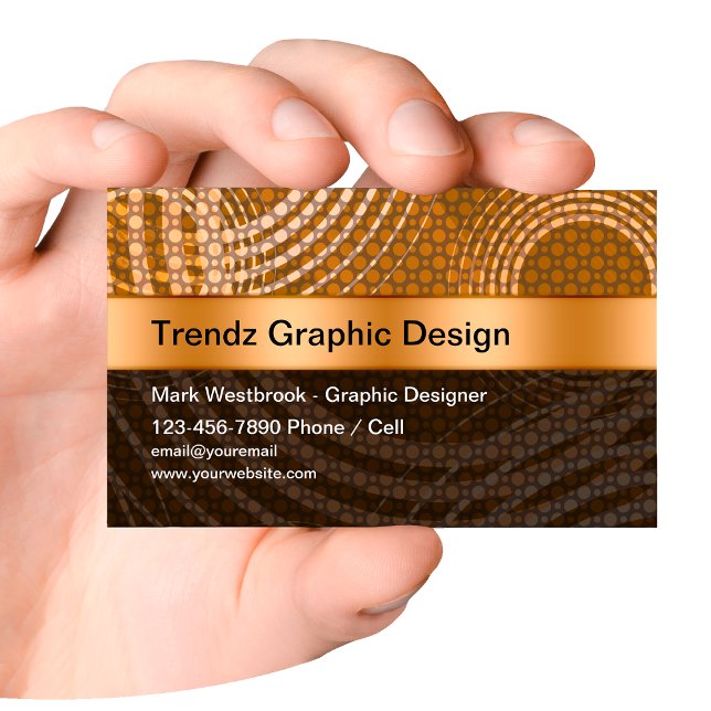 Cartes de visite design tendance Modèle en ligne (Créateur téléchargé)