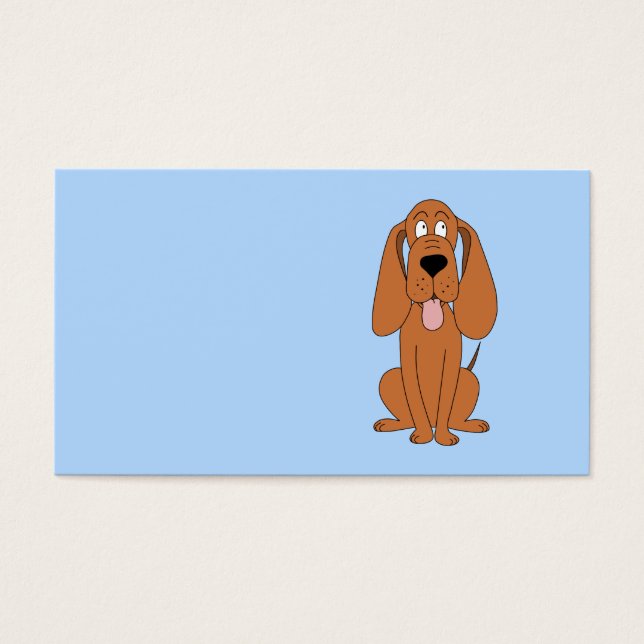 Cartes De Visite Dessin de chien Brown. Hound. (Devant)