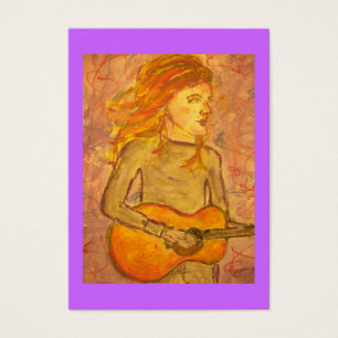Cartes De Visite dessin de guitare acoustique