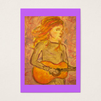 Cartes De Visite dessin de guitare acoustique