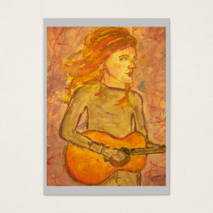 Cartes De Visite dessin de guitare acoustique
