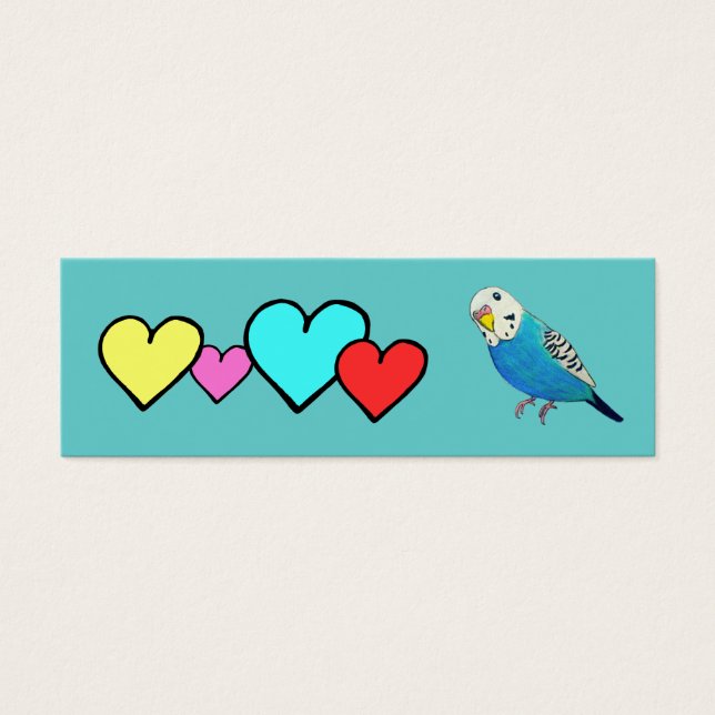 Cartes De Visite Dessin de perruque avec coeur (Devant)