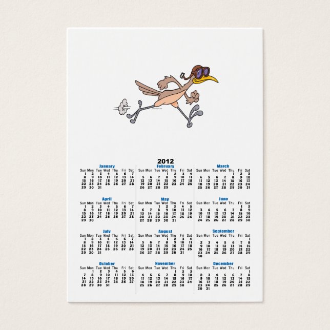 Cartes De Visite dessin humoristique d'oiseau bête (Devant)