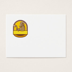 Cartes De Visite Dessin potable de crête de café de chèvre de RAM