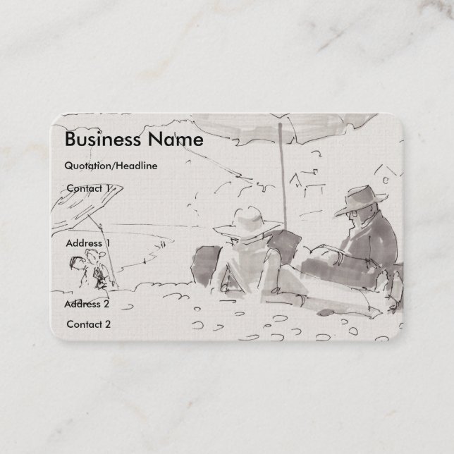 Cartes de visite détente à la plage (Devant)