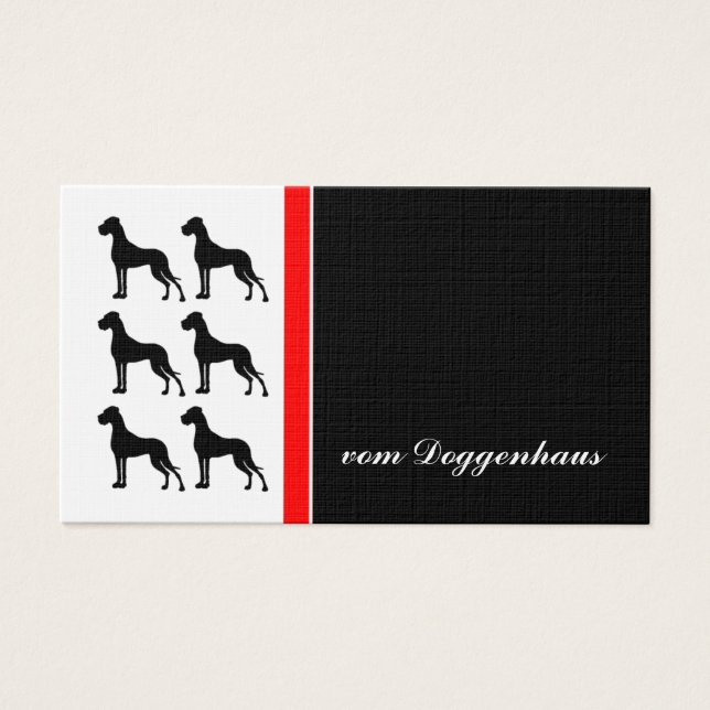 Cartes De Visite Deutsche Doge Visitenkarte (Devant)
