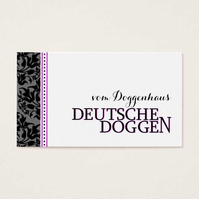 Cartes De Visite Deutsche Doggen romantisch (Devant)