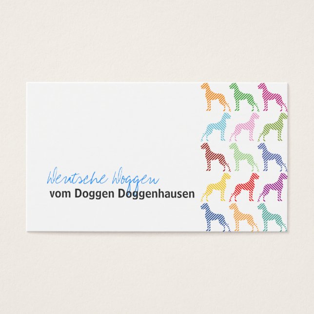Cartes De Visite Deutsche Doggen Visitenkarten (Devant)