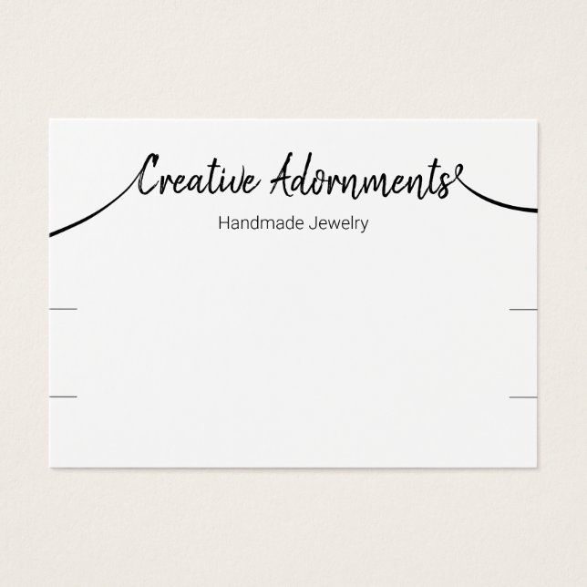 Cartes De Visite Deux bracelets avec signature (Devant)