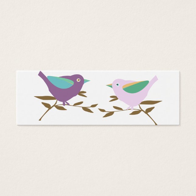Cartes De Visite Deux petits oiseaux (Devant)