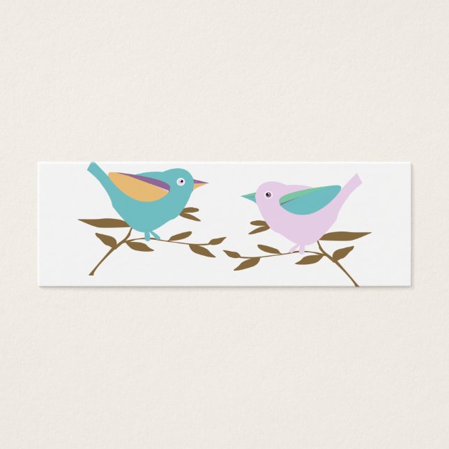 Cartes De Visite Deux petits oiseaux (Devant)