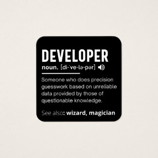 Cartes De Visite Developer Dictionary Definition Funny developers