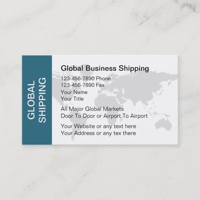 Cartes de visite d'expédition d'affaires (Devant)