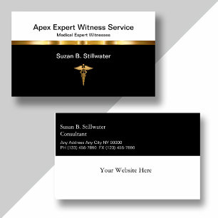 Cartes de visite d'expert médical élégant