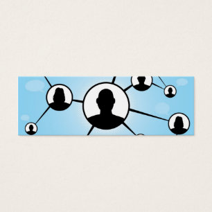 Cartes De Visite Diagramme social d'amis de médias