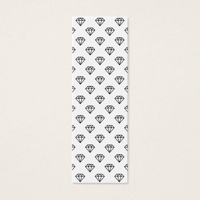 Cartes De Visite Diamant - noir sur le blanc (Devant)