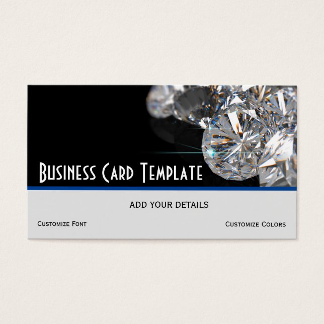 Cartes De Visite Diamants en pierre de bijoux (Devant)