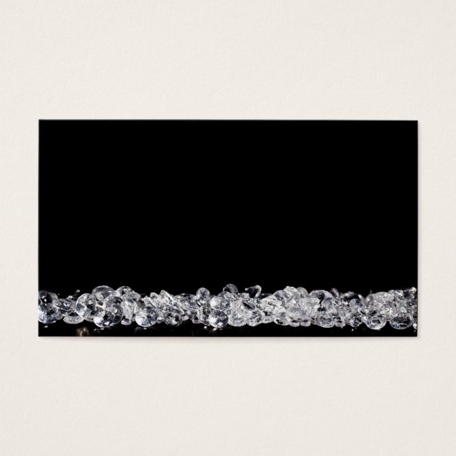 Cartes De Visite Diamants sur arrière - plan noir (Devant)