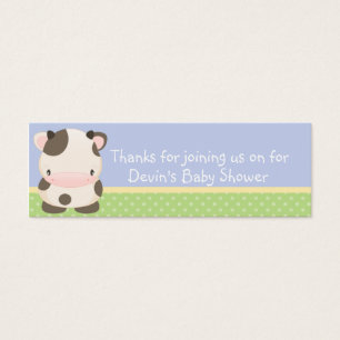 Cartes De Visite Diddles Farm moo-Vache Baby shower Favoriser Balis