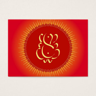 Cartes De Visite Dieu Ganesha avec des rayons du soleil