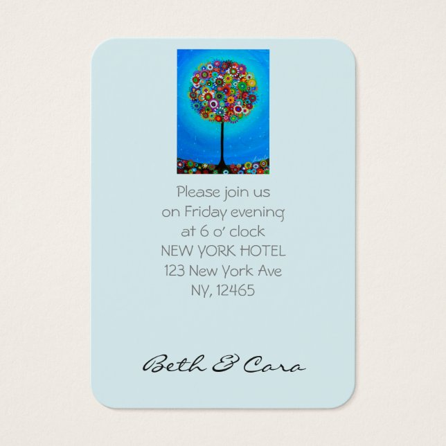 Cartes De Visite Dîner spécial/Information (Devant)