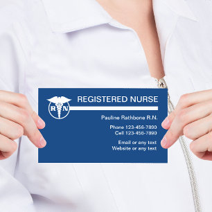 Cartes de visite d'infirmière diplômée d'État