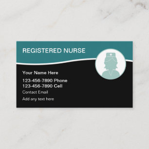 Cartes de visite d'infirmière diplômée médicale
