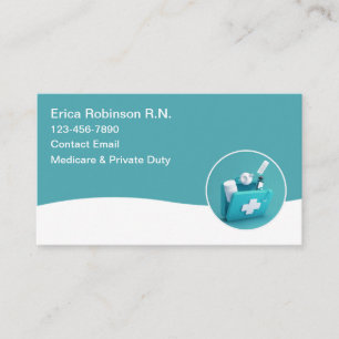 Cartes de visite d'infirmière diplômée Simple Mode