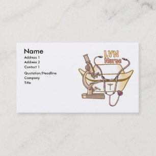 Cartes de visite d'infirmière LVN