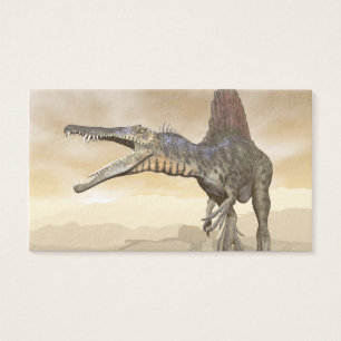 Cartes De Visite Dinosaure de Spinosaurus dans le désert - 3D