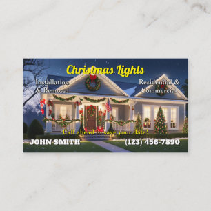 Cartes de visite d'installation des feux de Noël