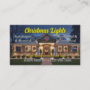 Cartes de visite d'installation des feux de Noël