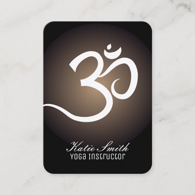 Cartes de visite d'instructeur de yoga (Devant)