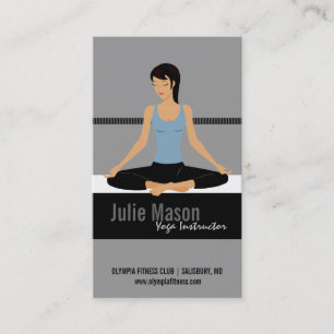 Cartes de visite d'instructeur de yoga