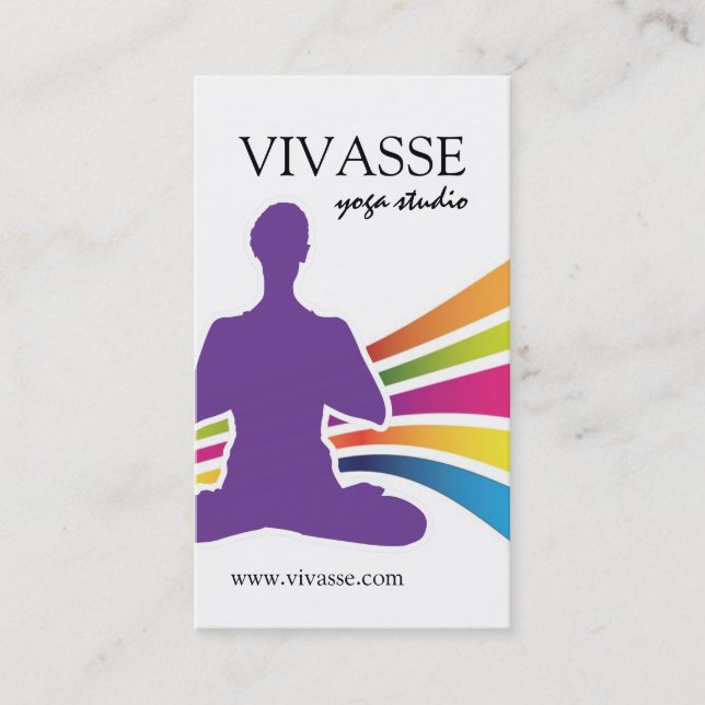 Cartes de visite d'instructeur de yoga (Devant)
