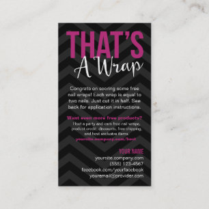 Cartes de visite d'instructions d'application