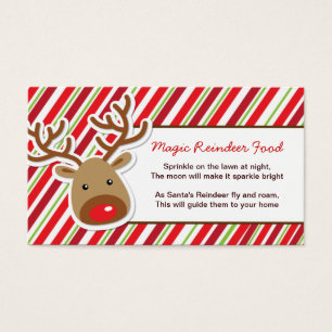 Cartes De Visite DIY - 100 Whimsical Magic Reindeer Food Tags