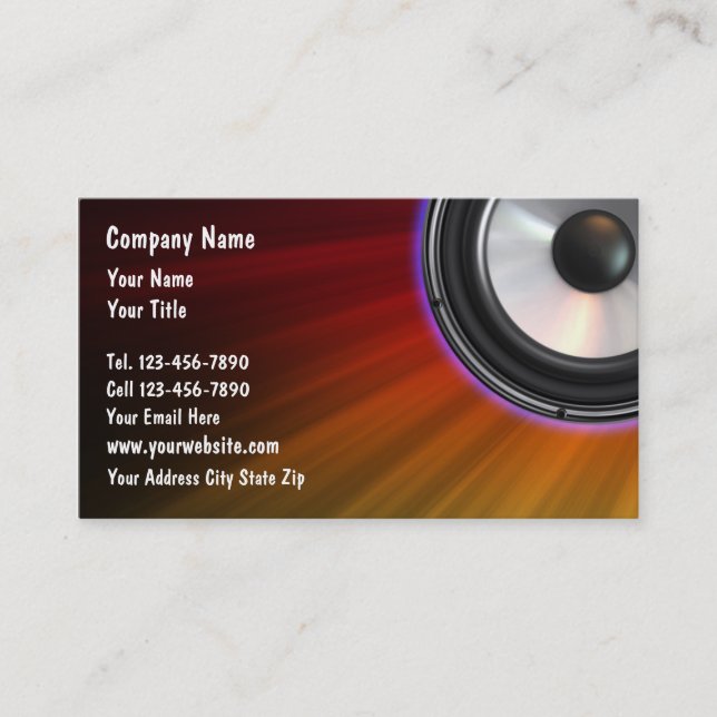 Cartes de visite DJ (Devant)