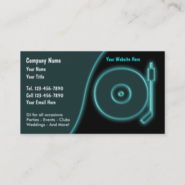 Cartes de visite DJ (Devant)
