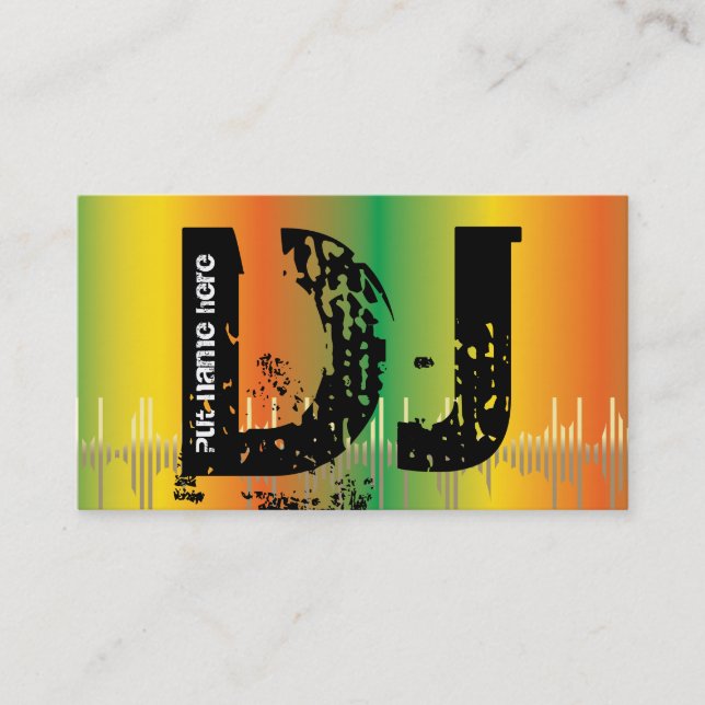 Cartes de visite DJ Disc jockey (Devant)